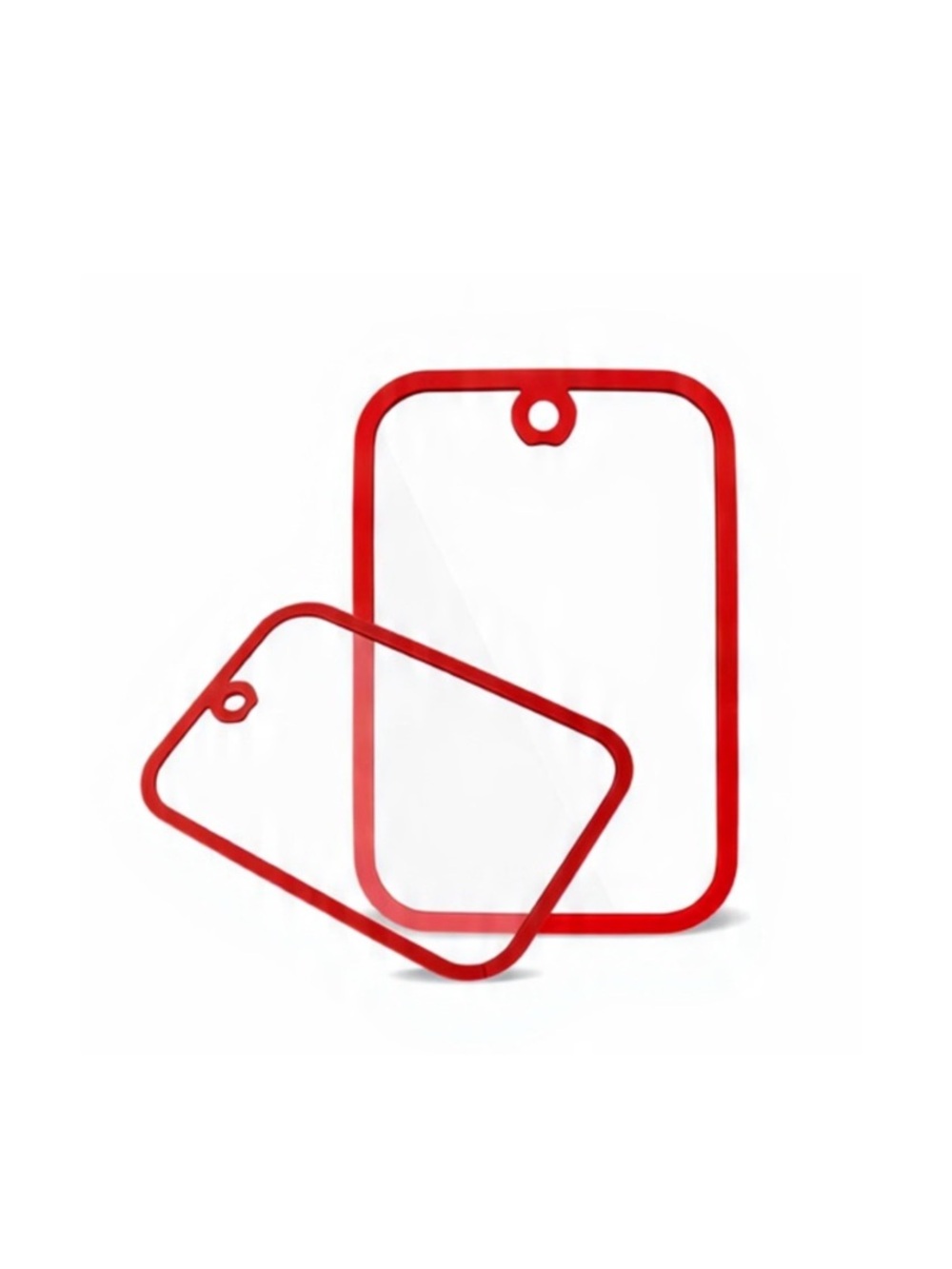 Two Clear Glass Cutting Board, 2 Size Chopping Board with Non-slip - SHIP ALONE